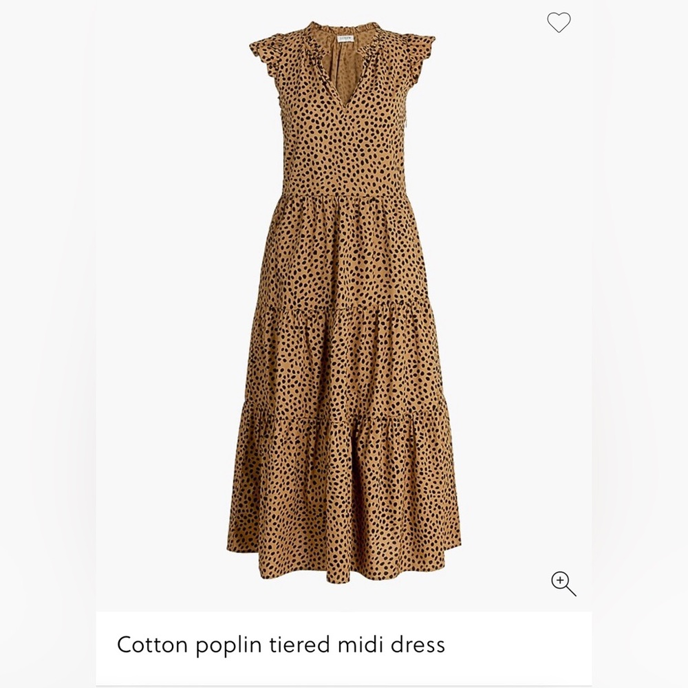 J. Crew Cotton Poplin Tiered Midi Dress SZ XSP